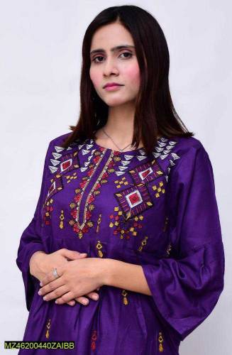 2pcs linen stitched suit