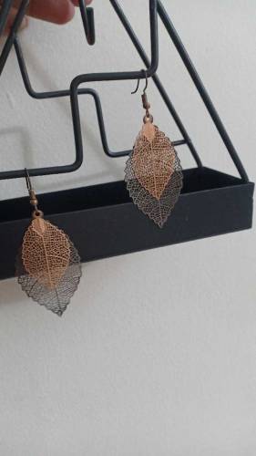 Double leaf dangle earing