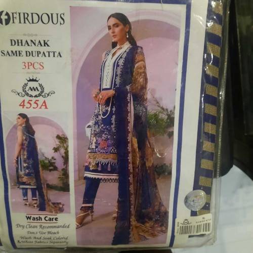 dhanak unstitched 3 piece