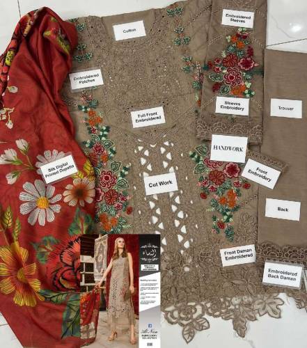 heavy embroidery 3pcs