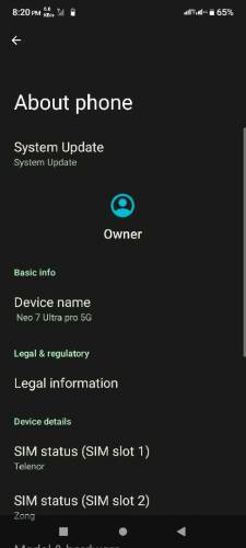 neo 7 ultra 5G 8 rem 128 room