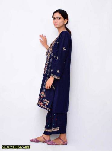 •  Fabric: Linen•  Product Type: Suit•  Pattern: Embroidered• 