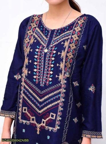 •  Fabric: Linen•  Product Type: Suit•  Pattern: Embroidered• 