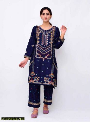 •  Fabric: Linen•  Product Type: Suit•  Pattern: Embroidered• 