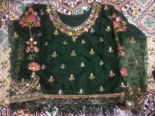 NET LEHNGA CHOLI PRET WEAR, 3PCS