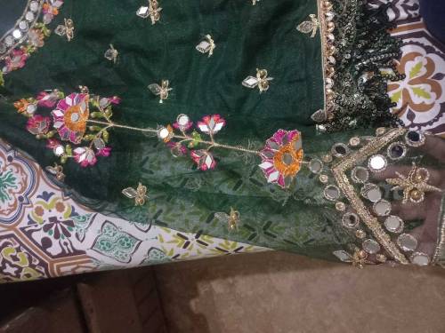 NET LEHNGA CHOLI PRET WEAR, 3PCS