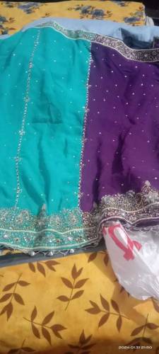 one time used bridal maxi with heavy duppata and trouser