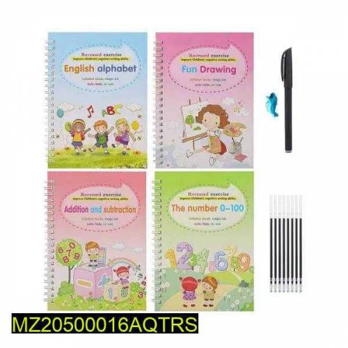 set of 4 magical learning book