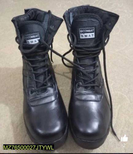 Comfortable Leather Long Ankle Shoes Army Boots