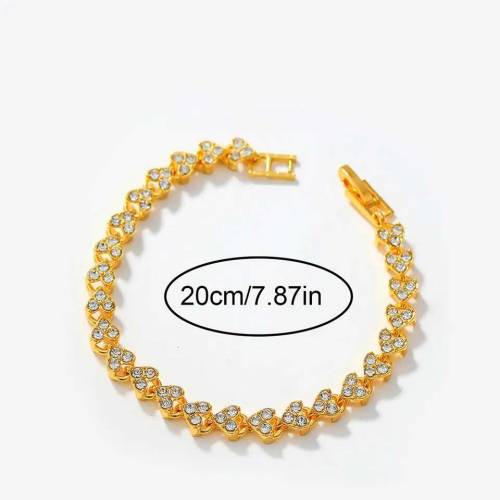 Ladies watch with bracelet Golden Heart Shape 