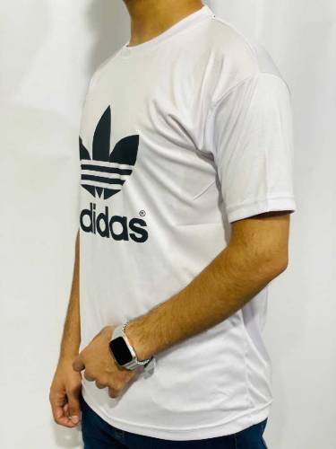 *Men's Tee Shirt Adidas, White*•  Fabric: Polyester Interlock Sports•