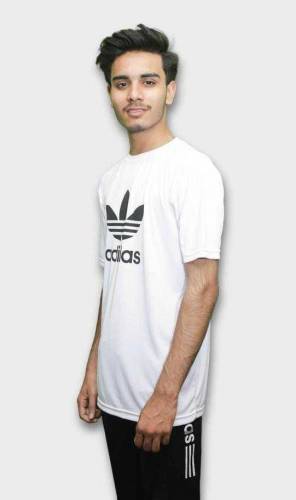*Men's Tee Shirt Adidas, White*•  Fabric: Polyester Interlock Sports•