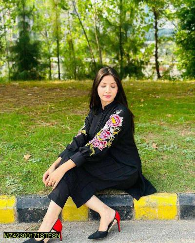 2 PCs stitched cotton suit 