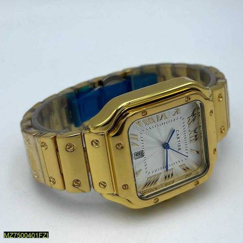 men's stainless steel analogue watch 
