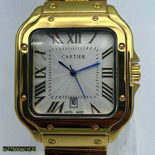 men's stainless steel analogue watch 