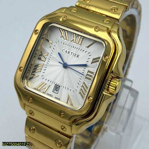 men's stainless steel analogue watch 