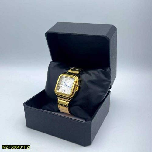 men's stainless steel analogue watch 