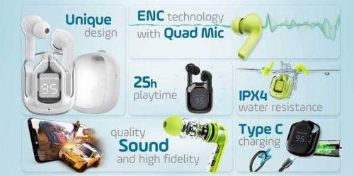 Air 31 Digital Display Case Earbuds | With Random Gift |