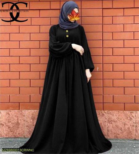 1PC Georgette plain Abaya for girls 