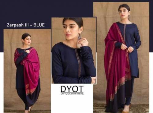 3 PCs Embroidered Unstitched Dhanak Suit Special Offer 