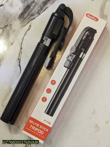 Wireless selfie stick tripod stand with light 