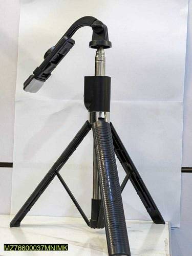Wireless selfie stick tripod stand with light 