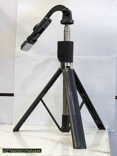 Wireless selfie stick tripod stand with light 