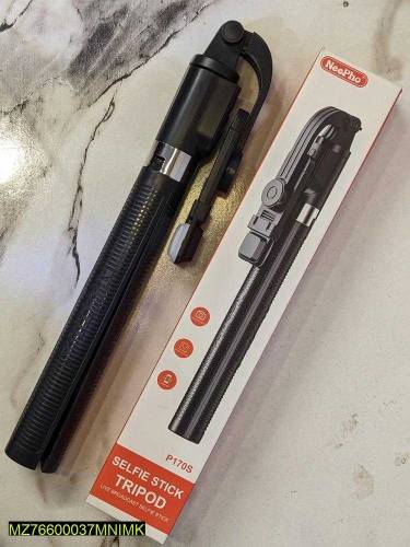 Wireless selfie stick tripod stand with light 