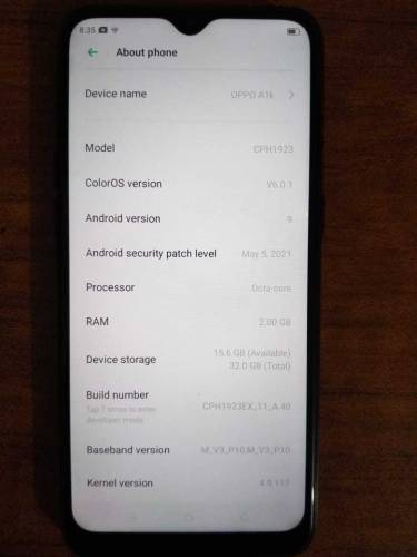 Oppo A1K mint condition