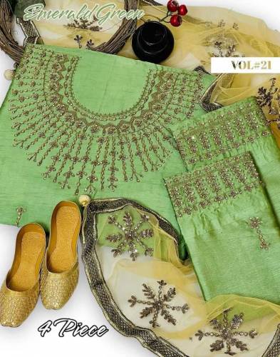 Indian Raw silk 4 pc