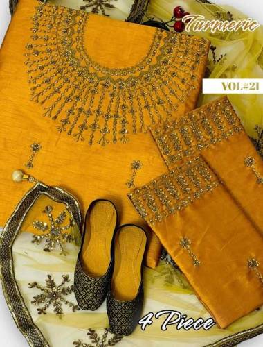 Indian Raw silk 4 pc