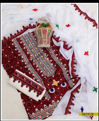 Cotton Embroided 3 Pc 