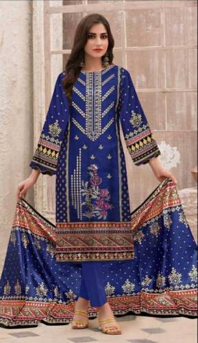 3pc suit |casual dresses |unstitched ladies suit| woman's lawn suit