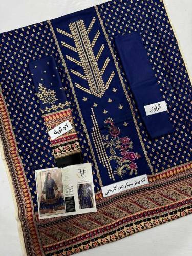 3pc suit |casual dresses |unstitched ladies suit| woman's lawn suit
