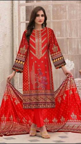 3pc suit |casual dresses |unstitched ladies suit| woman's lawn suit