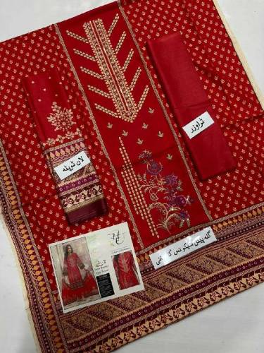 3pc suit |casual dresses |unstitched ladies suit| woman's lawn suit