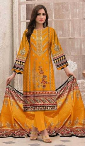 3pc suit |casual dresses |unstitched ladies suit| woman's lawn suit