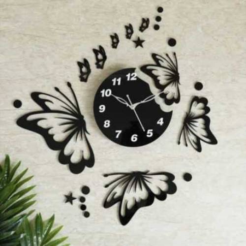 3D wooden butterfly clock 