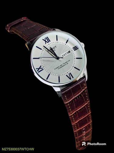 Men,s Formal Analogue Watch, Brown or Silver