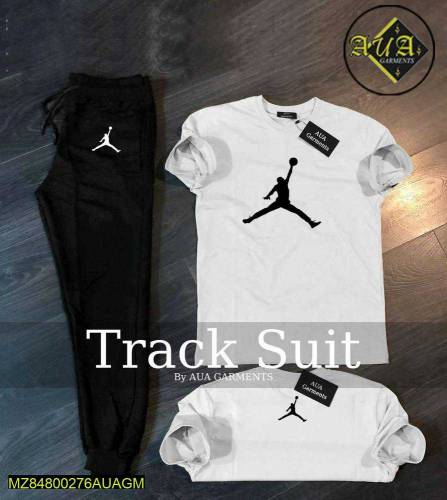 2 pcs men's Stitched Cotton jersey printed Track suit
