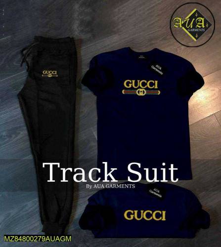 2 pcs men's Stitched Cotton jersey printed Track suit