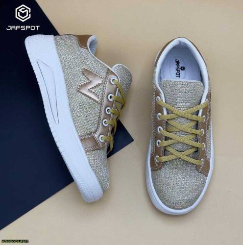 JAF SPOT WOMEN'S FASHION GLITTER SNEAKERS JF003 Golden 