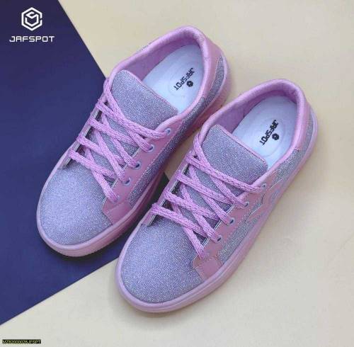 JAF SPOT WOMEN'S FASHION GLITTER SNEAKERS JF003 Golden 