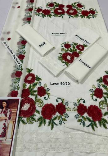 3 pcs unstitched dressers available 