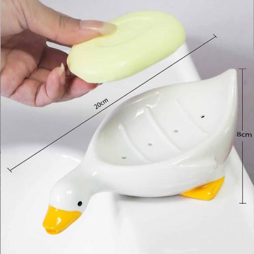 Duck Shape Soap Dish Case Drain Rack Shower Soap Holder  new design.