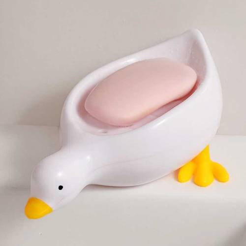 Duck Shape Soap Dish Case Drain Rack Shower Soap Holder  new design.