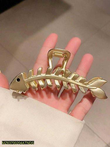 Metal fish bone clip