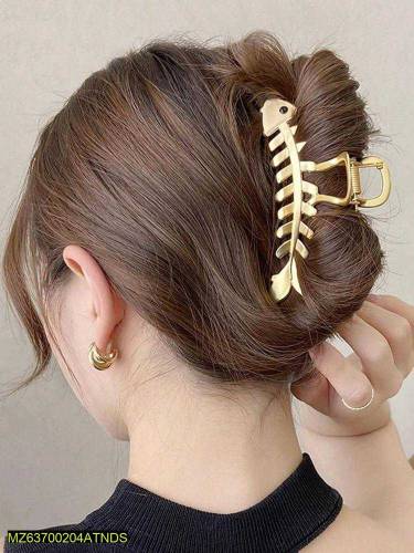 Metal fish bone clip
