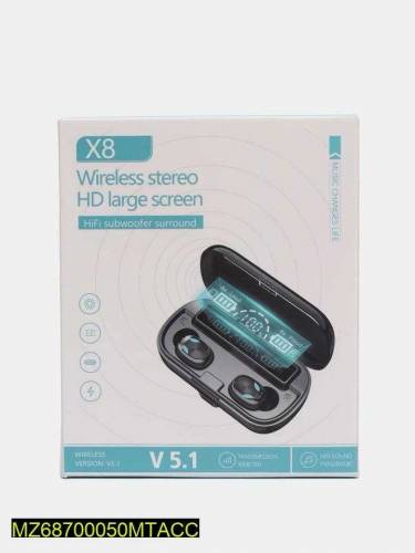 x8 wireless headset, black 