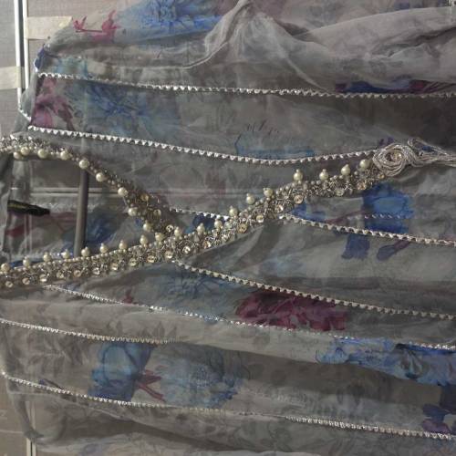 a very beautiful long frock with duppata and trouser 